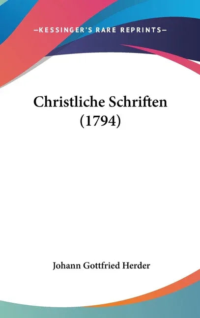 Christliche Schriften (1794) - stevensbooks