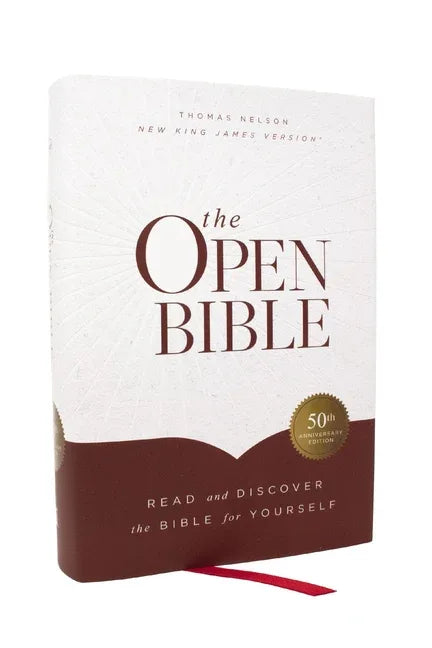 Open Bible: Read and Discover the Bible for Yourself (Nkjv, Hardcover, Red Letter, Comfort Print) - stevensbooks