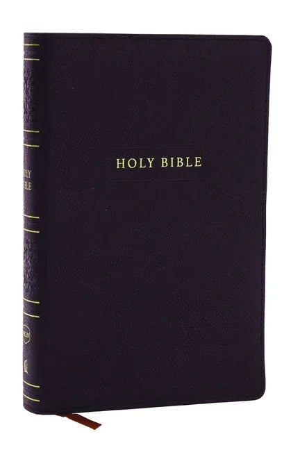 NKJV Personal Size Large Print Bible with 43,000 Cross References, Black Leathersoft, Red Letter, Comfort Print - stevensbooks