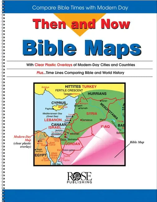 Then and Now Bible Maps: Compare Bible Times with Modern Day - stevensbooks