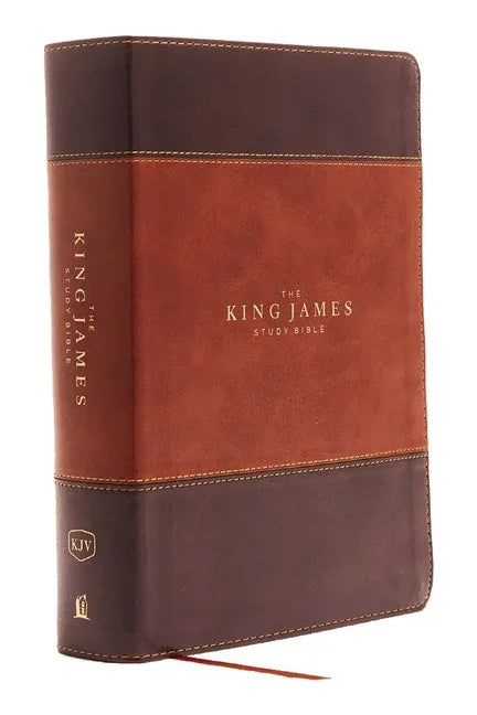 King James Study Bible, Imitation Leather, Brown, Full-Color Edition - stevensbooks