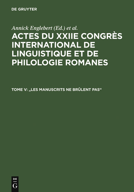 "Les manuscrits ne brûlent pas" (Reprint 2012) - Ingram