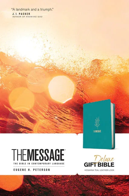 Message Deluxe Gift Bible (Leather-Look, Hosanna Teal): The Bible in Contemporary Language - stevensbooks