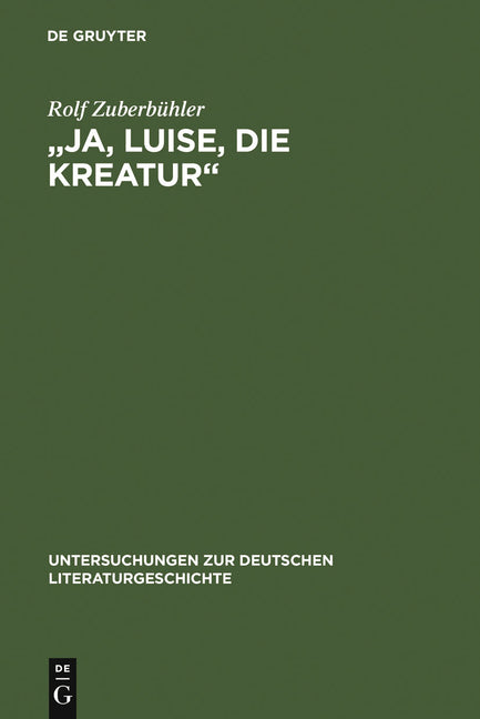 "Ja, Luise, die Kreatur" (Reprint 2011) - Ingram