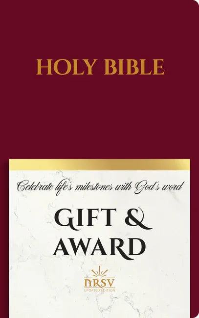 NRSV Updated Edition Gift & Award Bible (Imitation Leather, Burgundy) - stevensbooks