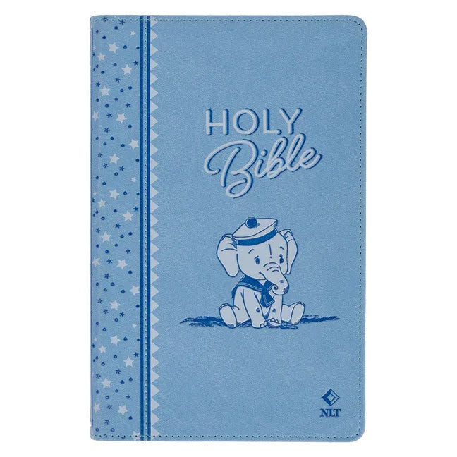NLT Keepsake Holy Bible for Baby Boys Baptism Easter, New Living Translation, Blue - stevensbooks