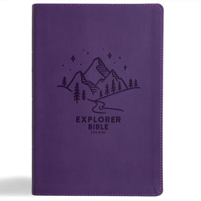 KJV Explorer Bible for Kids, Purple Leathertouch, Indexed: Placing God's Word in the Middle of God's World - stevensbooks