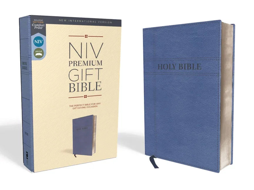 Niv, Premium Gift Bible, Leathersoft, Navy, Red Letter Edition, Comfort Print - stevensbooks