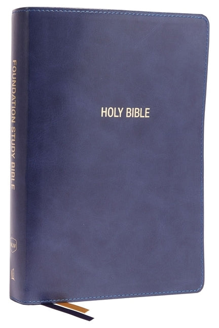 Nkjv, Foundation Study Bible, Large Print, Leathersoft, Blue, Red Letter, Thumb Indexed, Comfort Print: Holy Bible, New King James Version - Ingram