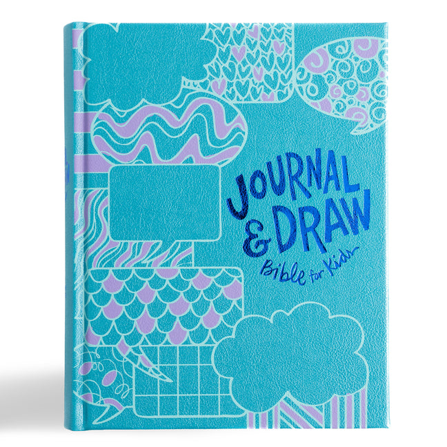 CSB Journal and Draw Bible for Kids, Teal Leathertouch Over Board - Ingram
