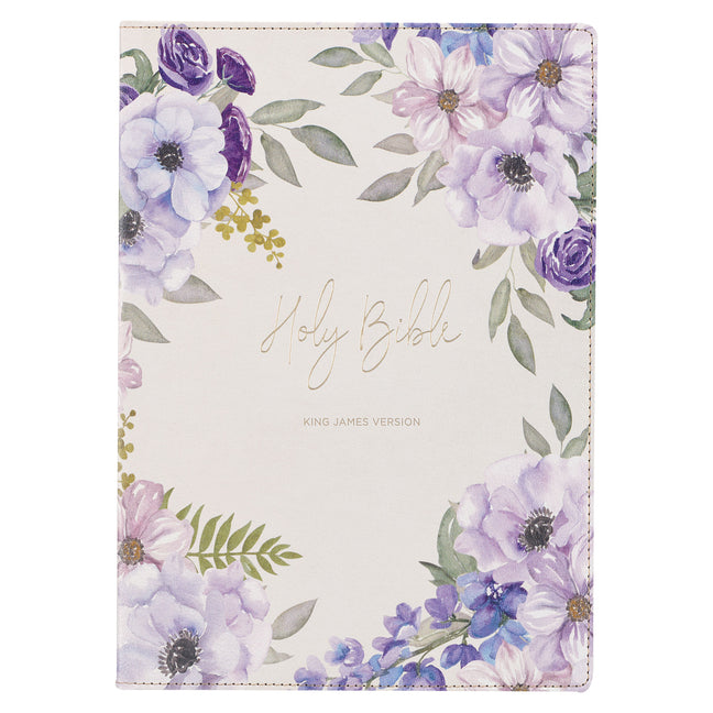 KJV Bible Giant Print Full-Size Faux Leather Floral - Ingram