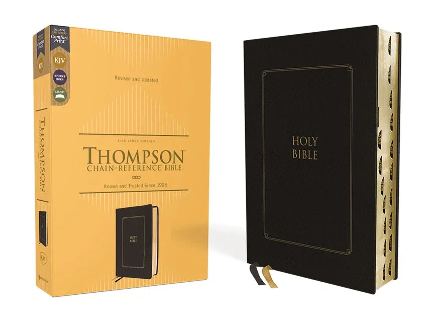 Kjv, Thompson Chain-Reference Bible, Leathersoft, Black, Red Letter, Thumb Indexed, Comfort Print - stevensbooks