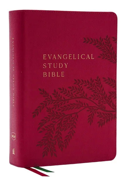 Evangelical Study Bible: Christ-Centered. Faith-Building. Mission-Focused. (Nkjv, Pink Leathersoft, Red Letter, Thumb Indexed, Large Comfort Print) - stevensbooks