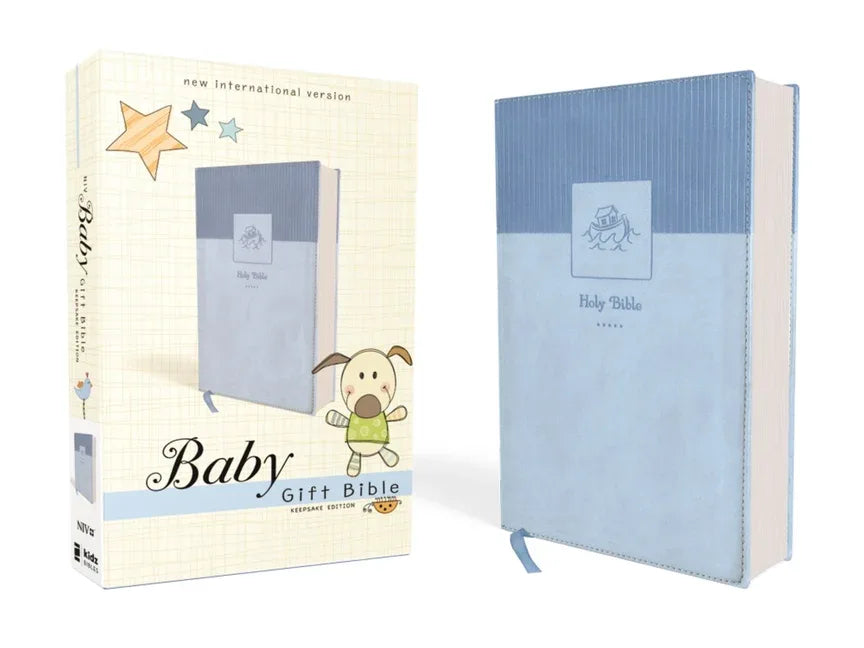 Niv, Baby Gift Bible, Holy Bible, Leathersoft, Blue, Red Letter, Comfort Print: Keepsake Edition - stevensbooks