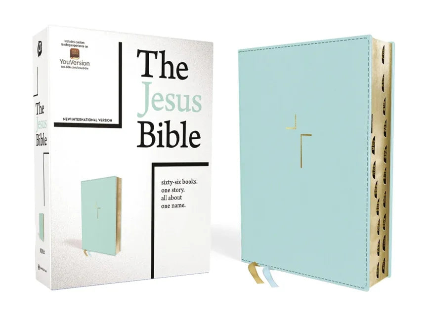 Jesus Bible, NIV Edition, Leathersoft, Blue, Indexed, Comfort Print - stevensbooks
