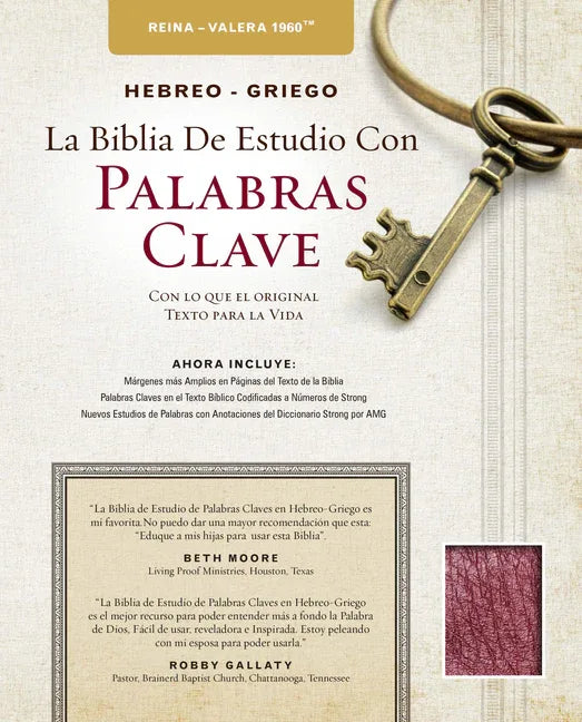 Hebrew-Greek Key Word Study Bible Spanish Edition: Reina-Valera 1960 Edition Bonded Black - stevensbooks