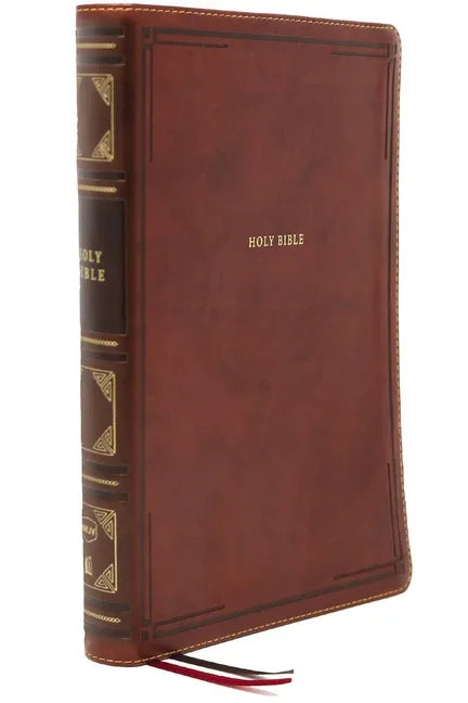 Nkjv, Thinline Reference Bible, Leathersoft, Brown, Red Letter Edition, Comfort Print: Holy Bible, New King James Version - stevensbooks