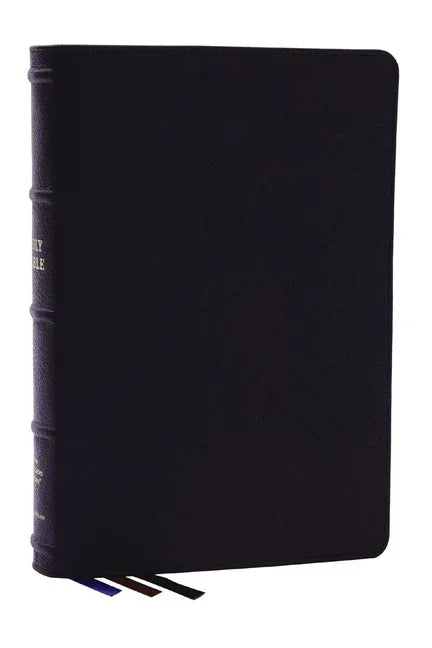 Nkjv, Large Print Thinline Reference Bible, Blue Letter, MacLaren Series, Genuine Leather, Black, Thumb Indexed, Comfort Print: Holy Bible, New King J - stevensbooks