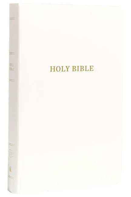 KJV, Gift and Award Bible, Imitation Leather, White, Red Letter Edition - stevensbooks