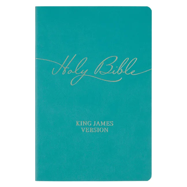 KJV Bible Gift Faux Leather, Teal - stevensbooks