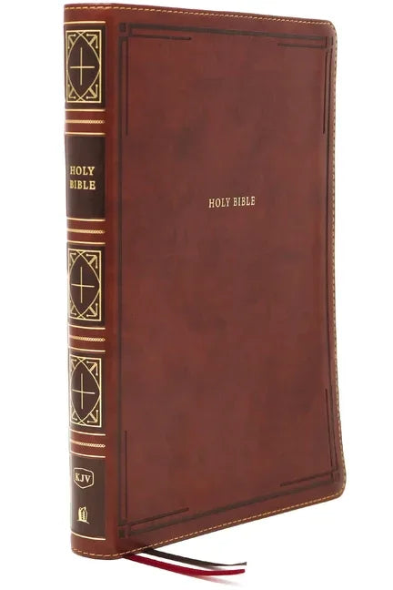 Kjv, Thinline Bible, Giant Print, Leathersoft, Brown, Thumb Indexed, Red Letter Edition, Comfort Print: Holy Bible, King James Version - stevensbooks