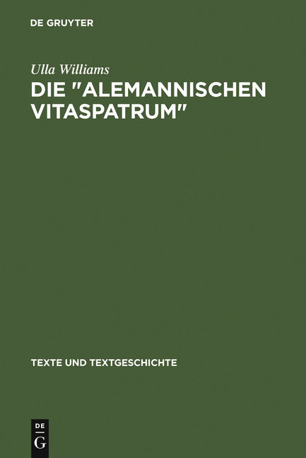 " Alemannischen Vitaspatrum " (Reprint 2010) - Ingram