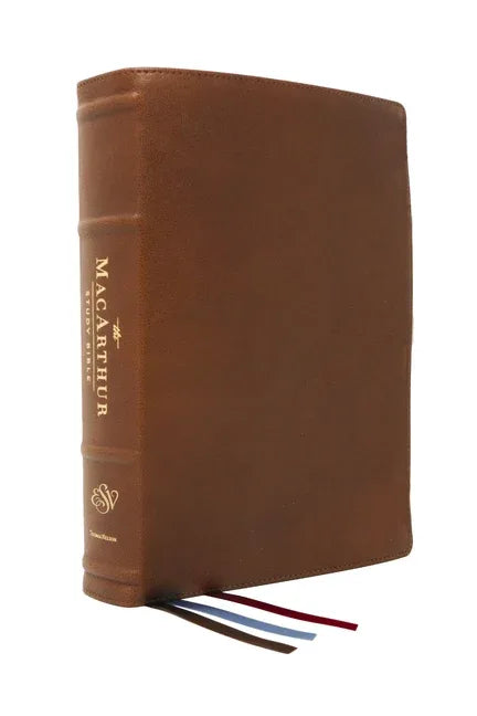 Esv, MacArthur Study Bible, 2nd Edition, Premium Goatskin Leather, Brown, Premier Collection: Unleashing God's Truth One Verse at a Time - stevensbooks