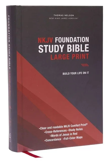 Nkjv, Foundation Study Bible, Large Print, Hardcover, Red Letter, Thumb Indexed, Comfort Print: Holy Bible, New King James Version - stevensbooks