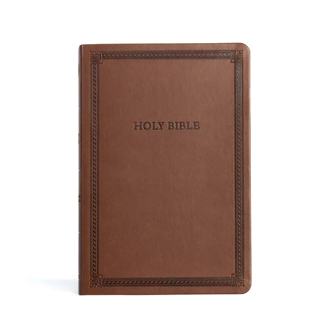CSB Large Print Thinline Bible, Value Edition, Brown Leathertouch (Value) - stevensbooks