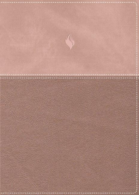 Rvr60, Biblia de Estudio de la Vida Plena, Edición Clásica, Leathersoft DOS Tonos Oro Rosa, Palabras de Jesús En Rojo, Comfort Print (Edicion Clasica) - stevensbooks