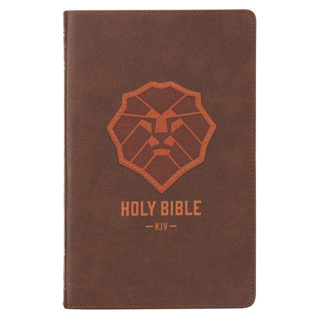 KJV Kids Bible, 40 Pages Full Color Study Helps, Presentation Page, Ribbon Marker, Holy Bible for Children Ages 8-12, Lion Emblem Faux Leather Flexibl - Ingram