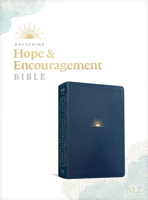 NLT Dayspring Hope & Encouragement Bible (Leatherlike, Navy Blue) - stevensbooks