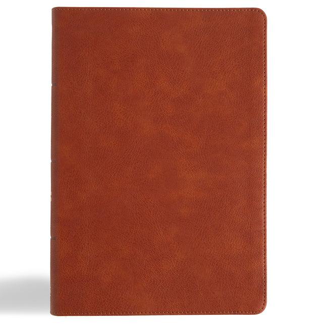 CSB Giant Print Single-Column Bible, Burnt Sienna Leathertouch - stevensbooks