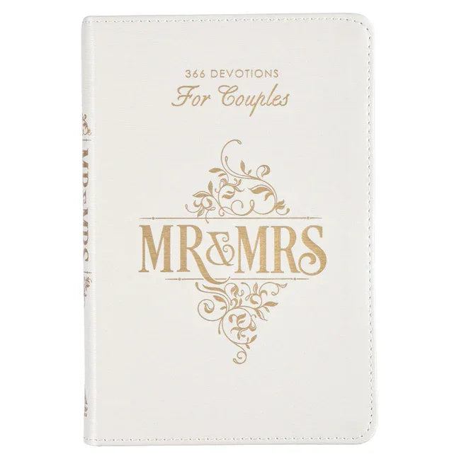 Gift Book Mr. & Mrs. White Faux Leather - stevensbooks