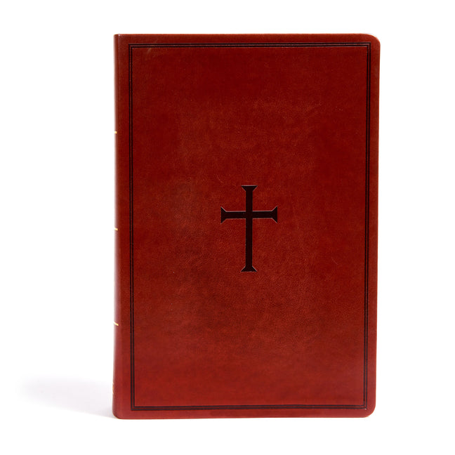 KJV Super Giant Print Reference Bible, Brown Leathertouch, Indexed - Ingram