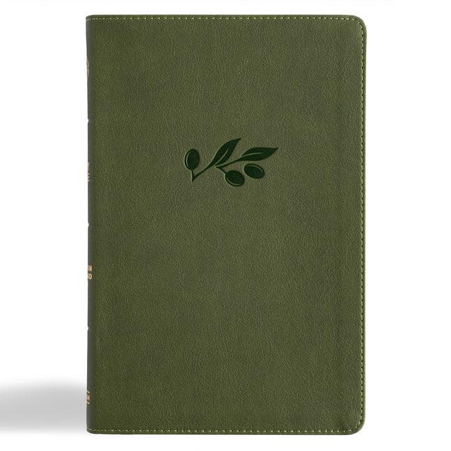 CSB Thinline Bible, Olive Leathertouch - stevensbooks