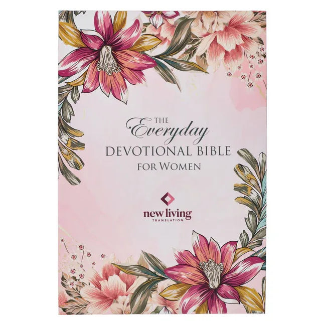 NLT Holy Bible Everyday Devotional Bible for Women New Living Translation, Floral - stevensbooks