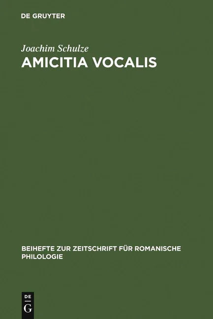 Amicitia vocalis (Reprint 2011) - stevensbooks