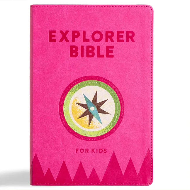 KJV Explorer Bible for Kids, Bubble Gum Leathertouch: Placing God's Word in the Middle of God's World - stevensbooks