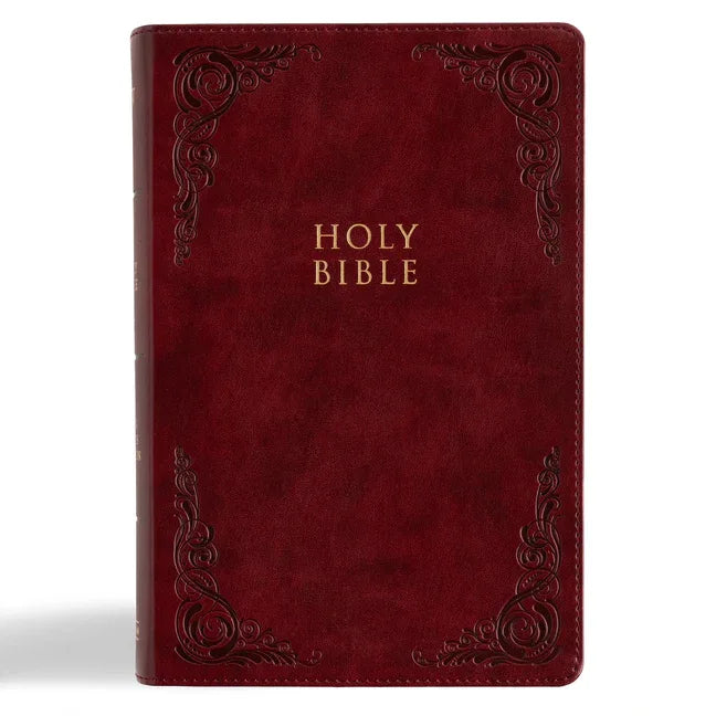 KJV Large Print Personal Size Reference Bible, Burgundy Leathertouch - stevensbooks