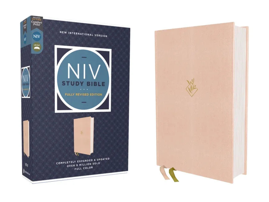 NIV Study Bible, Fully Revised Edition (Study Deeply. Believe Wholeheartedly.), Cloth Over Board, Pink, Red Letter, Comfort Print - stevensbooks