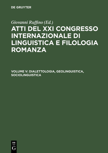 Dialettologia, Geolinguistica, Sociolinguistica (Reprint 2012) - Ingram