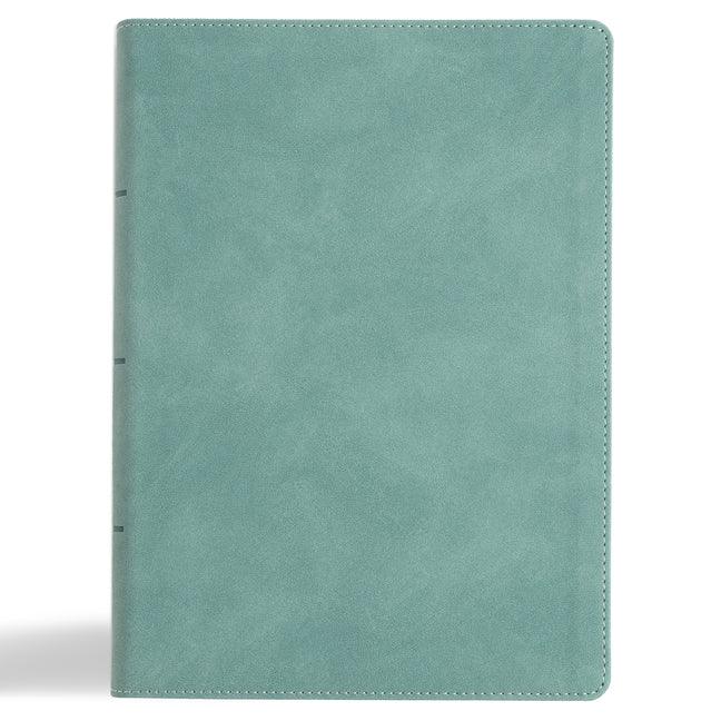 NASB Notetaking Bible, Large Print Edition, Earthen Teal Suedesoft Leathertouch - stevensbooks