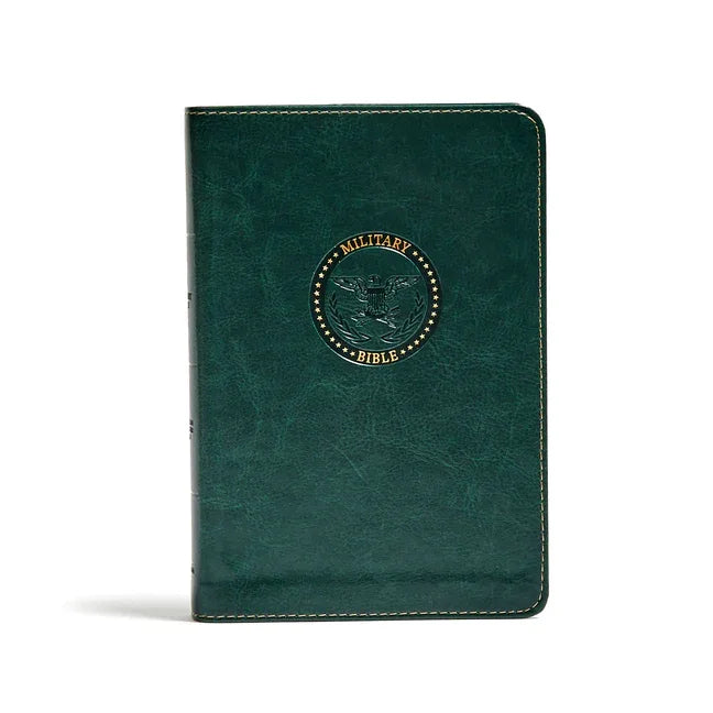 CSB Military Bible, Green Leathertouch - stevensbooks