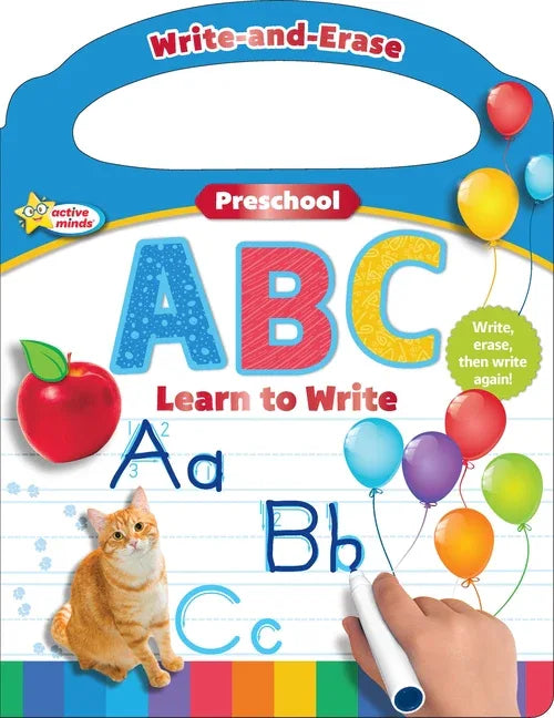 Active Minds Write-And-Erase Preschool ABC: Learn to Write - stevensbooks