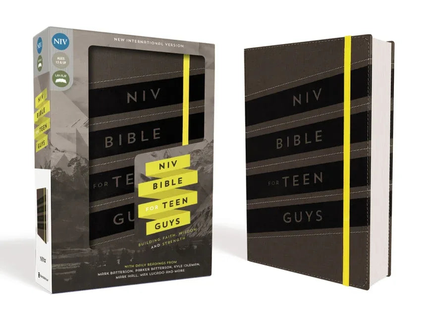 NIV, Bible for Teen Guys, Leathersoft, Charcoal, Elastic Closure: Building Faith, Wisdom and Strength - stevensbooks