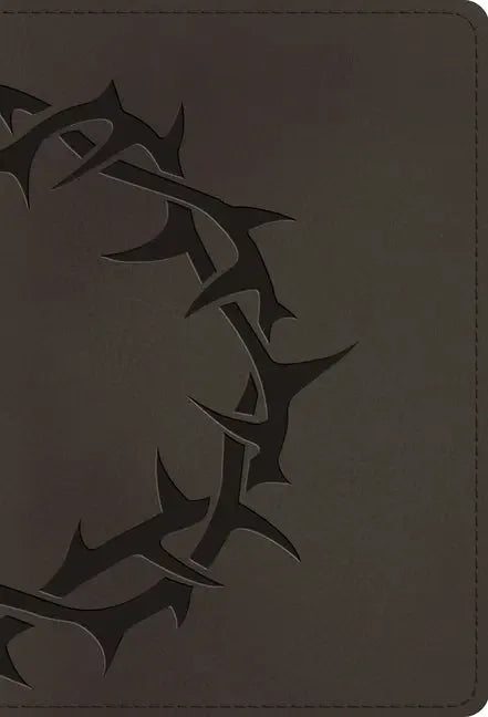 ESV Large Print Compact Bible (Trutone, Charcoal, Crown Design) - stevensbooks