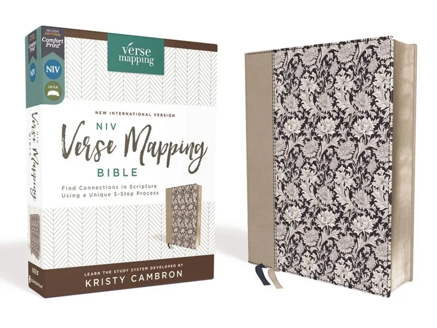 Niv, Verse Mapping Bible, Leathersoft, Navy Floral, Comfort Print: Find Connections in Scripture Using a Unique 5-Step Process - stevensbooks