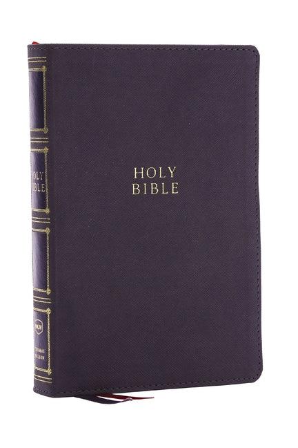 Nkjv, Compact Center-Column Reference Bible, Gray Leathersoft, Red Letter, Comfort Print - stevensbooks