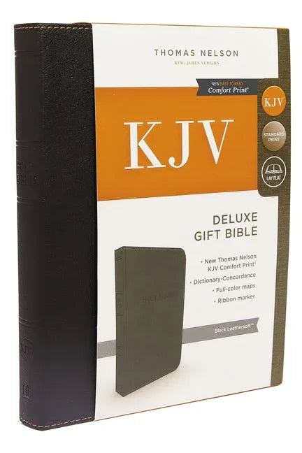 KJV, Deluxe Gift Bible, Imitation Leather, Black, Red Letter Edition - stevensbooks